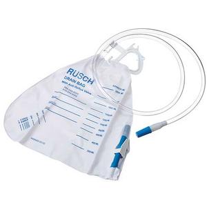 Rusch/Teleflex Medical Inc Economy Urinary Drainage Bag with Anti-reflux Valve 2000mL, Sterile, Latex