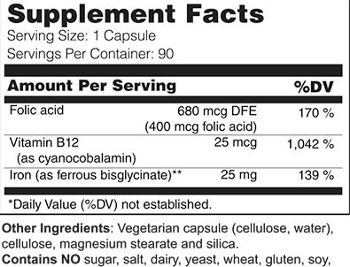 Iron 25 MG with B12 and Folate