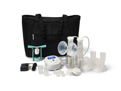 Ameda Mya Joy Rechargeable Double Electric Breast Pump with Large Tote & Extra Accessories