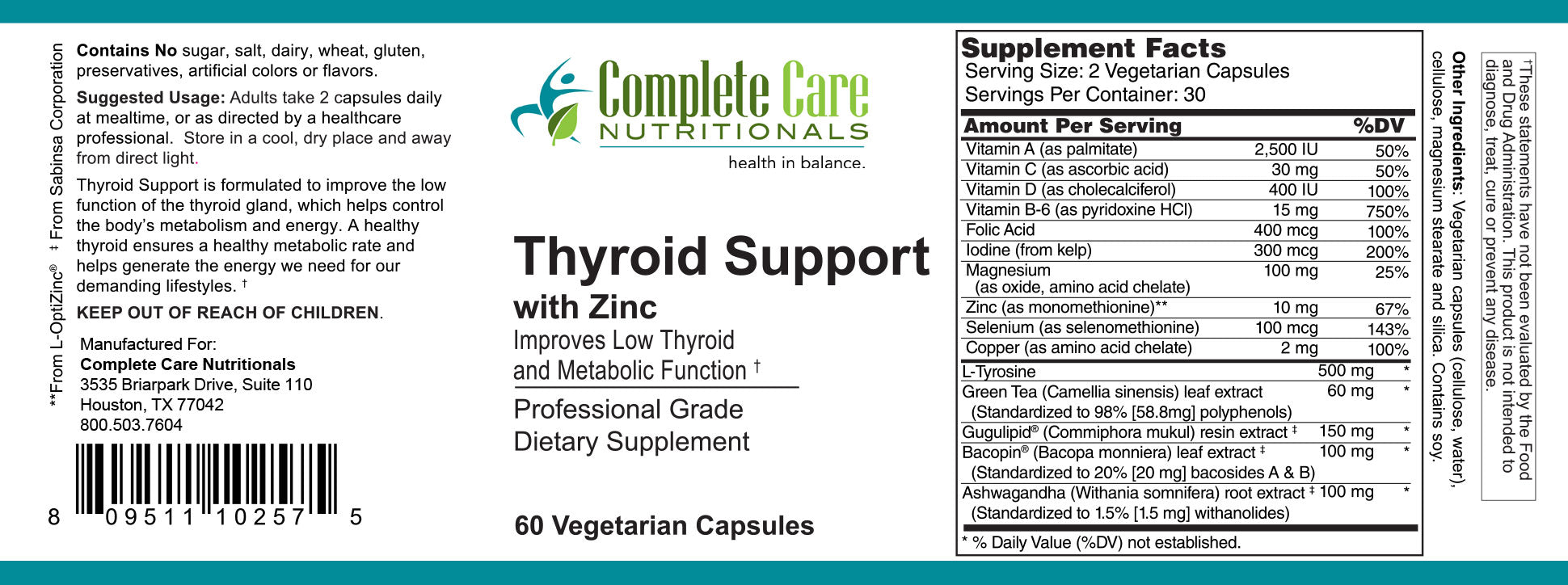 Thyroid Support with Zinc