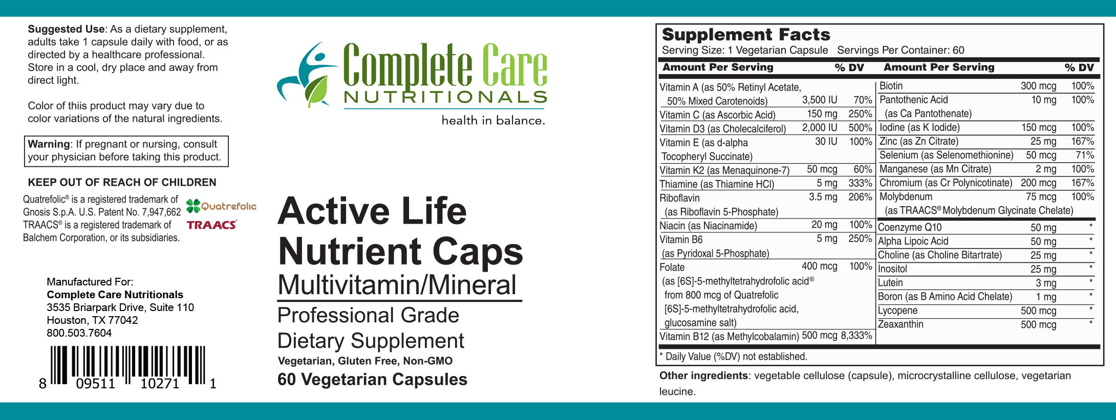 Active Life Nutrient Capsules