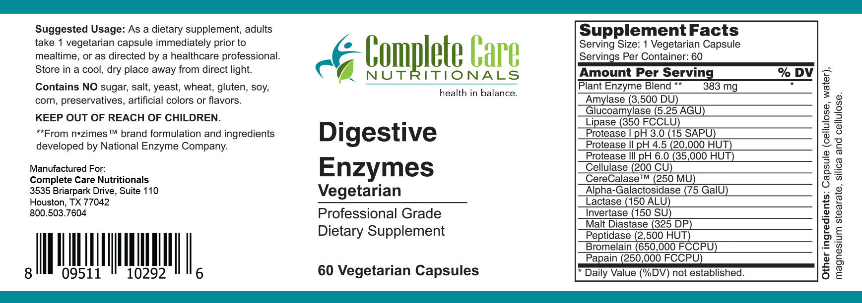 Digestive Enzymes Vegetarian