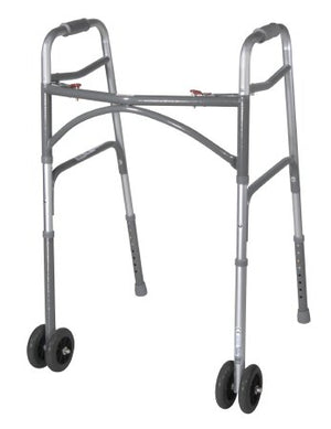 Bariatric Folding Walker with 5" Wheels, 1 Count