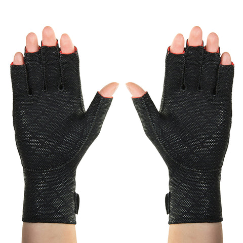 Image of pair of premium arthritis gloves from thermoskin in black