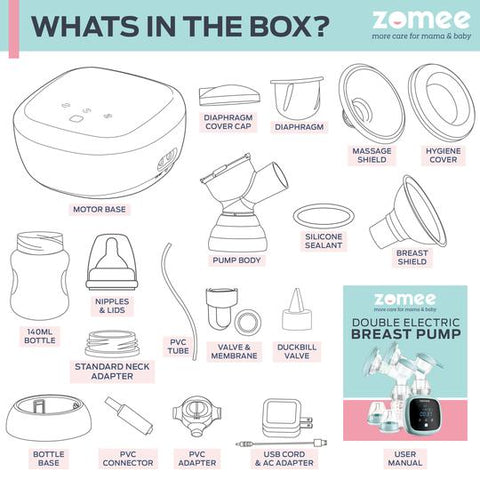 Image of Unimom Zomee Z1 - Rechargeable Double Electric Breast Pump