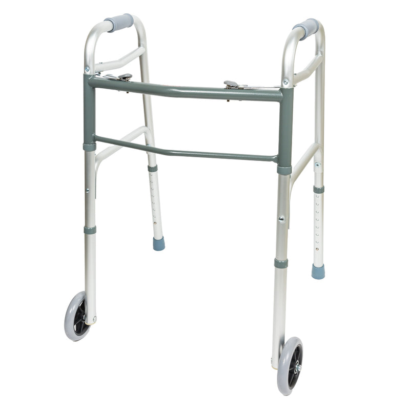 Aluminum Two-Button Folding Walker