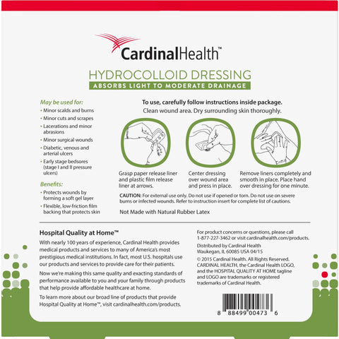 Image of Cardinal Health™ Hydrocolloid Wound Dressing, 6" x 6"