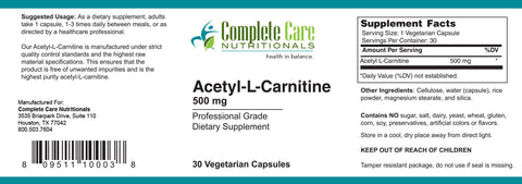 Image of Acetyl-L-Carnitine / 500 mg
