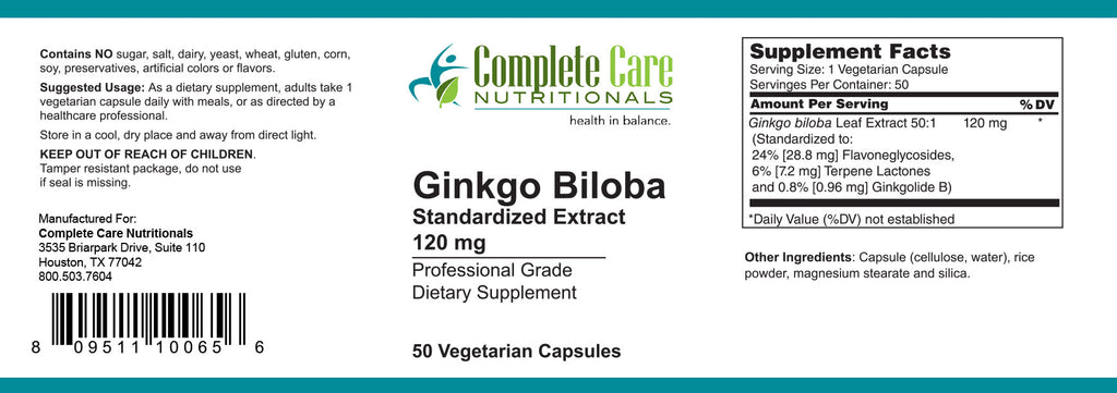 Ginkgo Biloba / 120 mg - 50 count