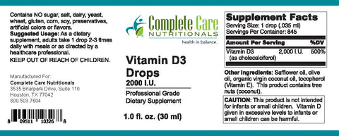 Vitamin D-3 drops / 2,000 IU