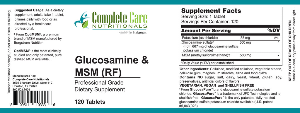 Glucosamine & MSM (RF) | Vegetarian and Shellfish Free