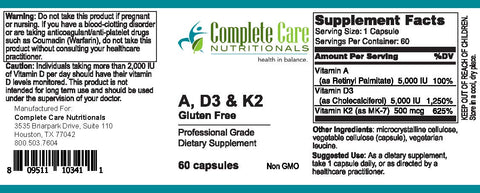 Image of Vitamin A, D3 & K2