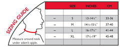 Thermoskin Neck Wrap beige sizing chart