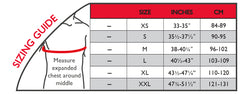 Thermoskin Sports Shoulder beige sizing chart