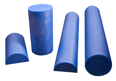 CanDo® Foam Roller - Blue PE foam - 6" x 36" - Round
