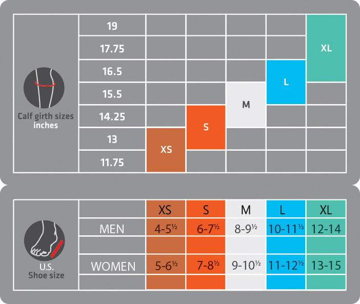Compression Socks Conversion Chart Thermoskin FXT Compression Socks, Calf – Get Complete Care