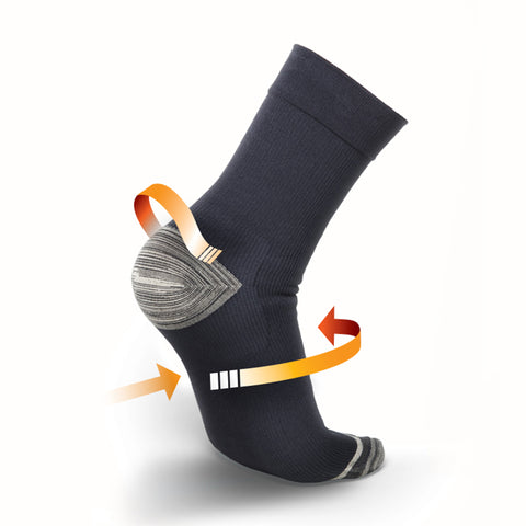 Image of Thermoskin FXT Compression socks crew black with arrows
