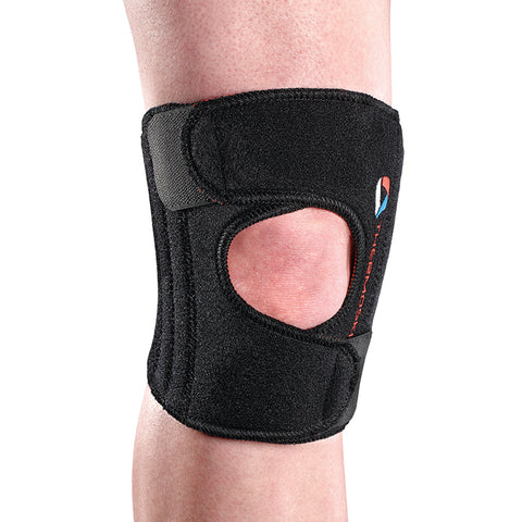 Image of Thermoskin Sport knee stabilizer right or left leg black color