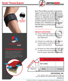 thermoskin sport tennis elbow brace information sheet