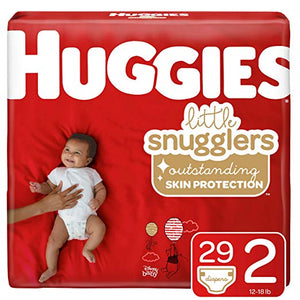 Huggies Little Snugglers, Baby Diaper, Size 2, Disposable
