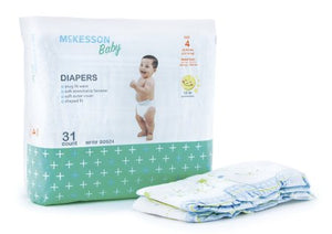 Baby Diaper McKesson Tab Closure Size 4 Disposable