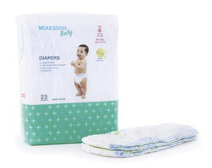 Baby Diaper McKesson Tab Closure Size 6 Disposable