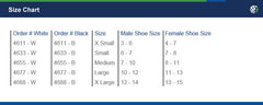 Swede-O Ankle Lok Brace with knit tongue size chart