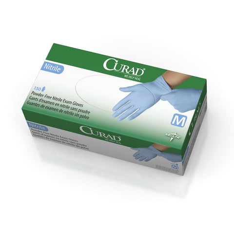 Image of CURAD® Nitrile Exam Gloves | Blue (150/130 Count)
