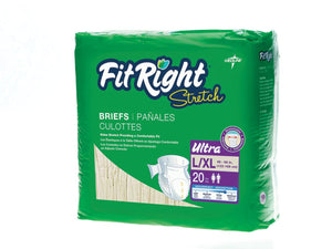 FitRight Stretch Ultra Brief LARGE / XLARGE (80 Count)