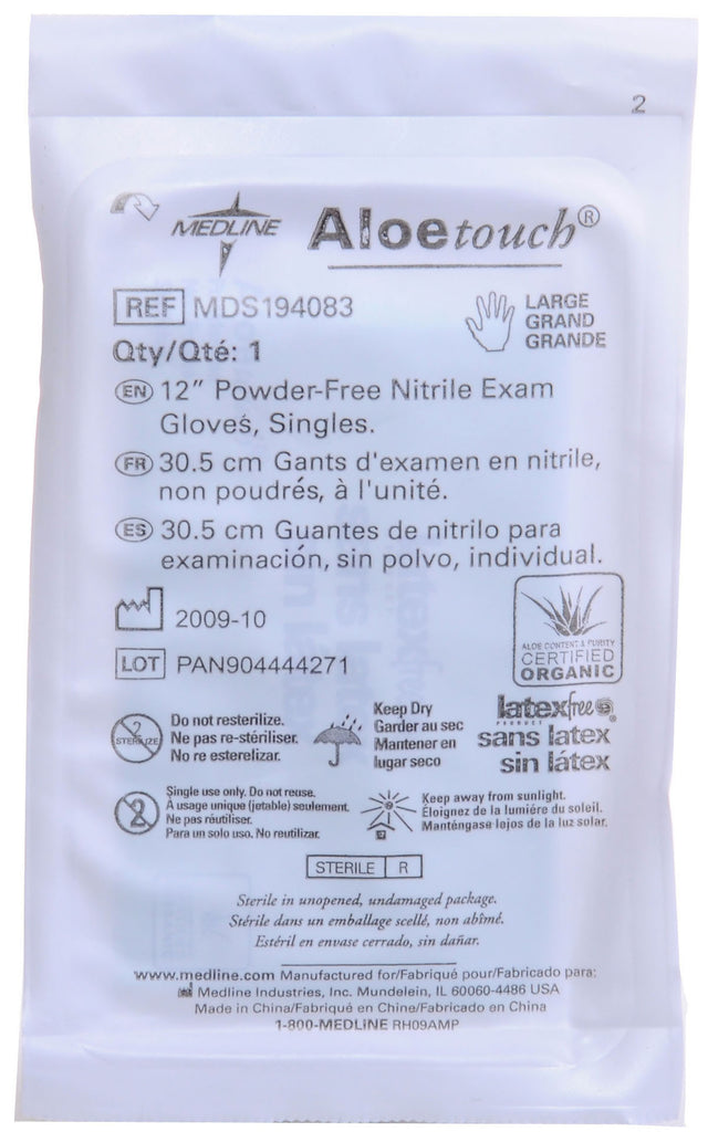 Aloetouch® 12" Powder-Free Nitrile Exam Gloves | Green