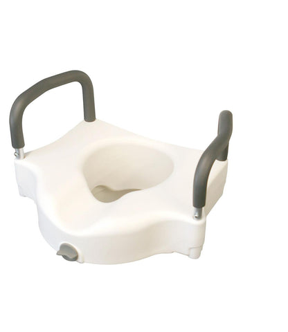 SEAT,TOILET,LOCKING,ELEVATED,W/ARMS