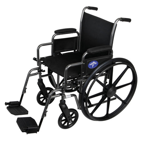 Image of K1 Basic Extra-Wide Wheelchairs | 20" Width | Removable Desk Length Arms (1 Count)