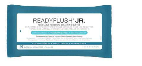 ReadyFlush® JR Biodegradable Flushable Wipes (40 Count)