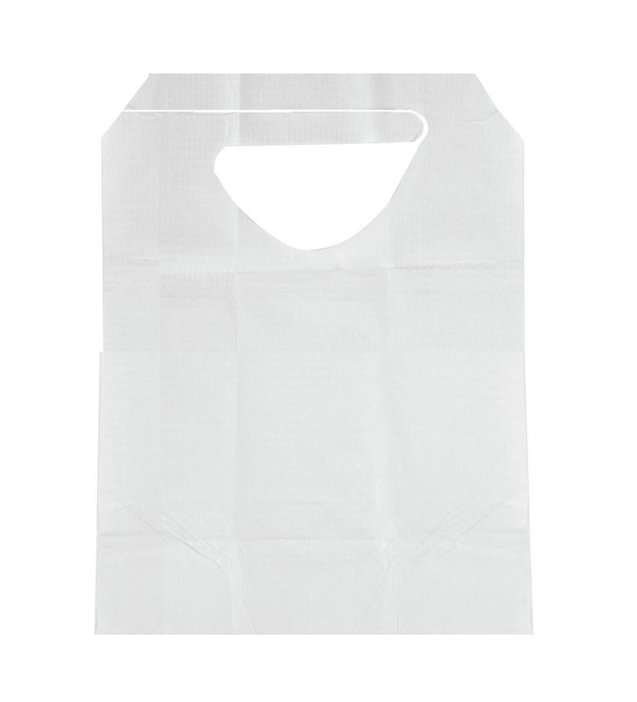 Disposable Slip-On Adult Bibs 16"X33" WHITE (300 Count)
