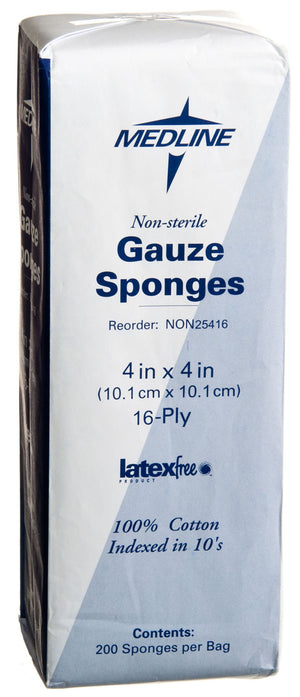 Woven Non-Sterile Gauze Sponges 4"X4" (200 Count)