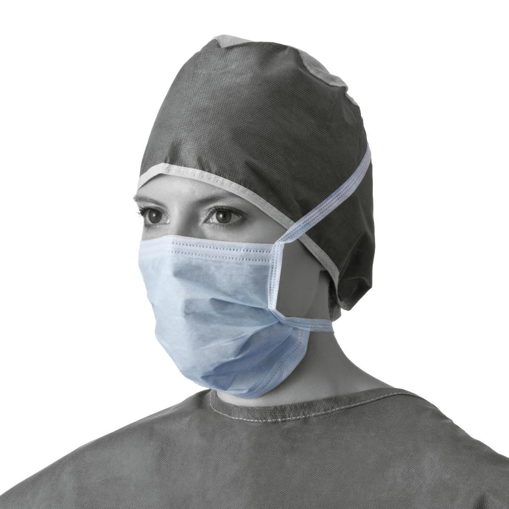 MASK,FACE,SURGICAL,BLUE W/ TIES,LF