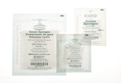 Image of Caring Woven Sterile Gauze Sponges