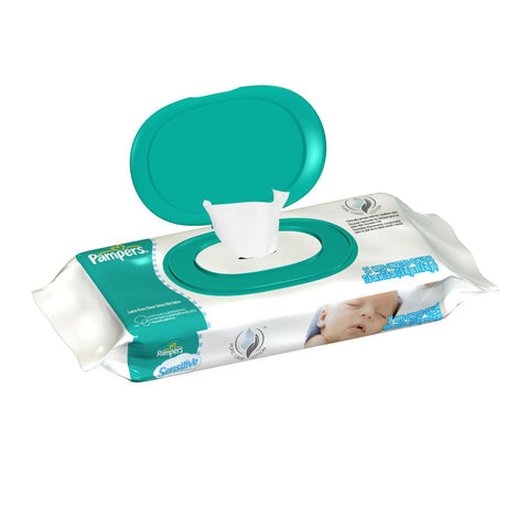 Image of Pampers Sensitive Baby Wipes, Unscented