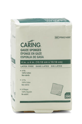 Image of Caring Woven Non-Sterile Gauze Sponges