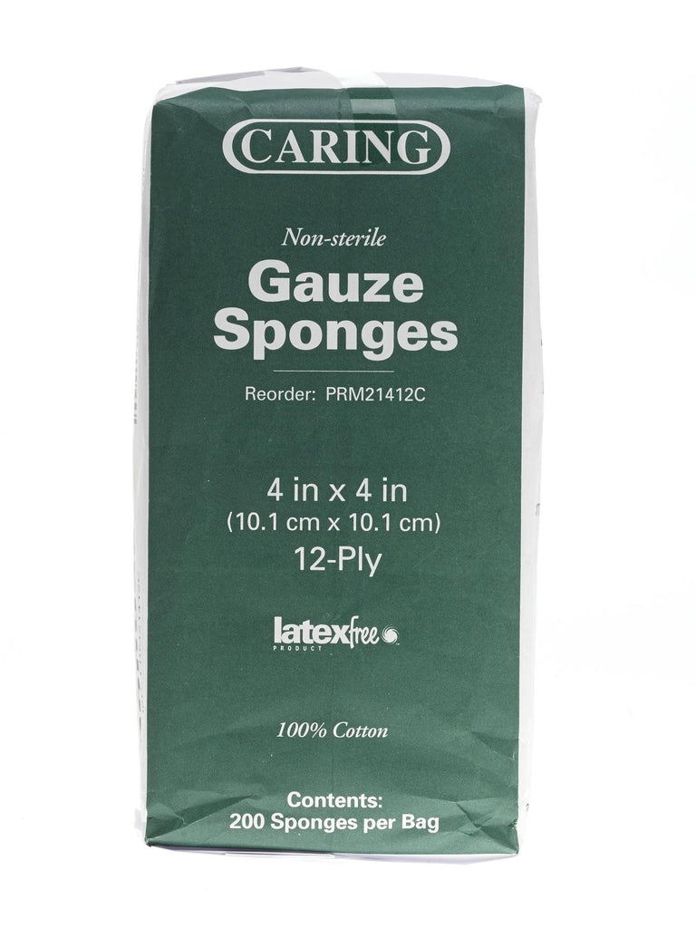 Caring Woven Non-Sterile Gauze Sponges