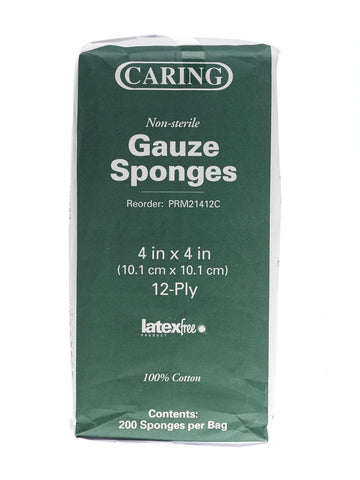Image of Caring Woven Non-Sterile Gauze Sponges