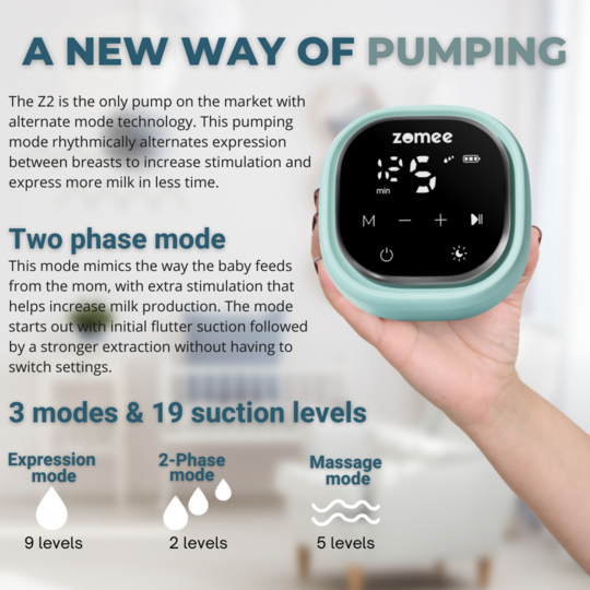 Unimom Zomee Z2 - Rechargeable Double Electric Breast Pump