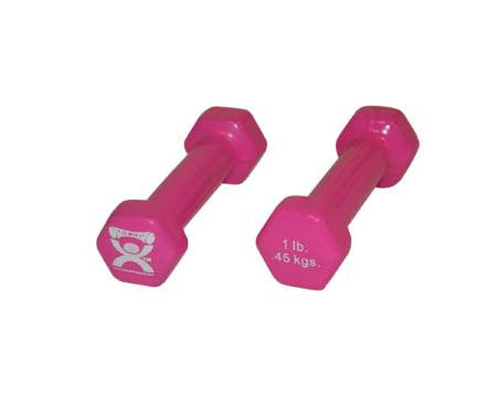 CanDo® Vinyl Coated Dumbbell - 1 lb - Pink, pair