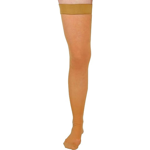 Image of curad thigh high compression hosiery beige 